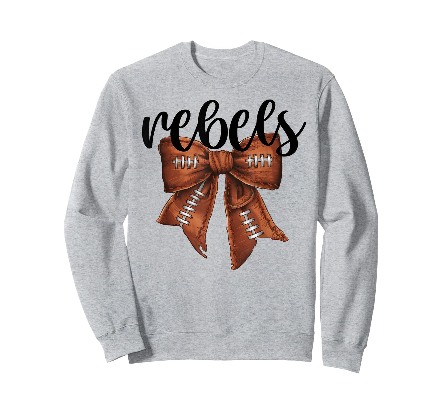 Rebels Football Bow School Spirit Team Mascot Game Night T-Shirt