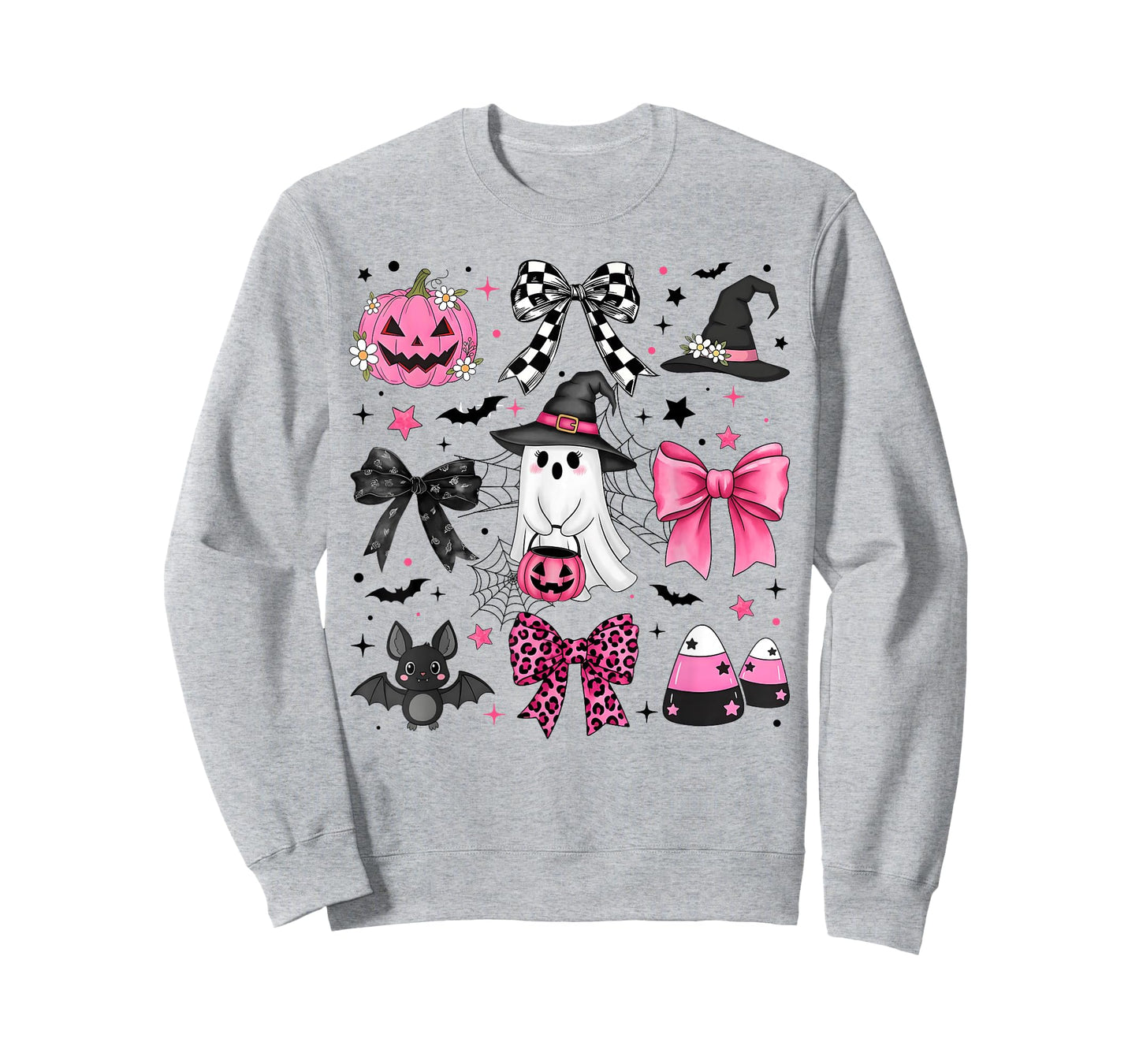 Cute Ghost Halloween Coquette Bow Pumpkin Girl Women Kid T-Shirt