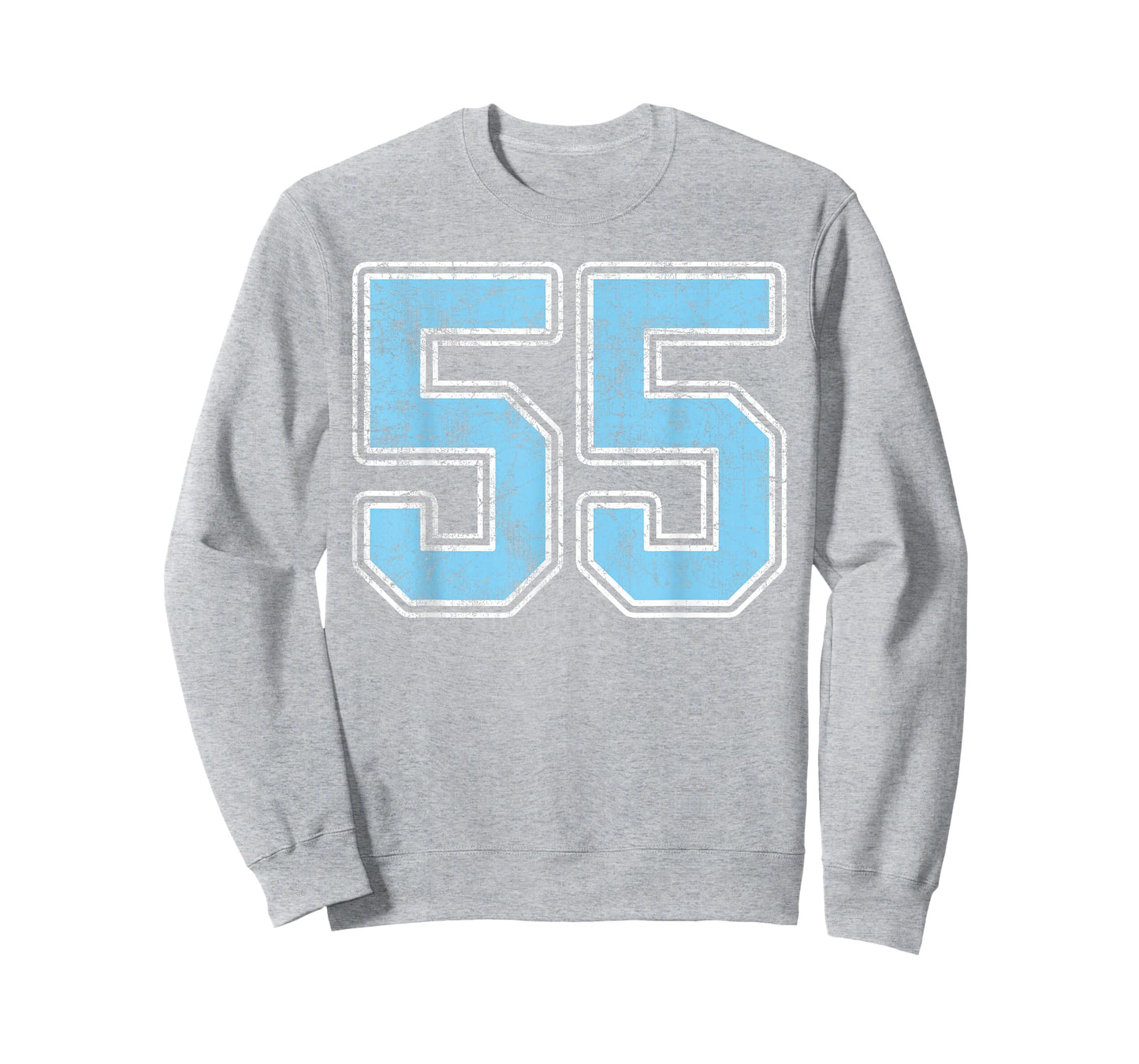 Baby Blue White Number 55 Jersey Player Uniform #55 T-Shirt