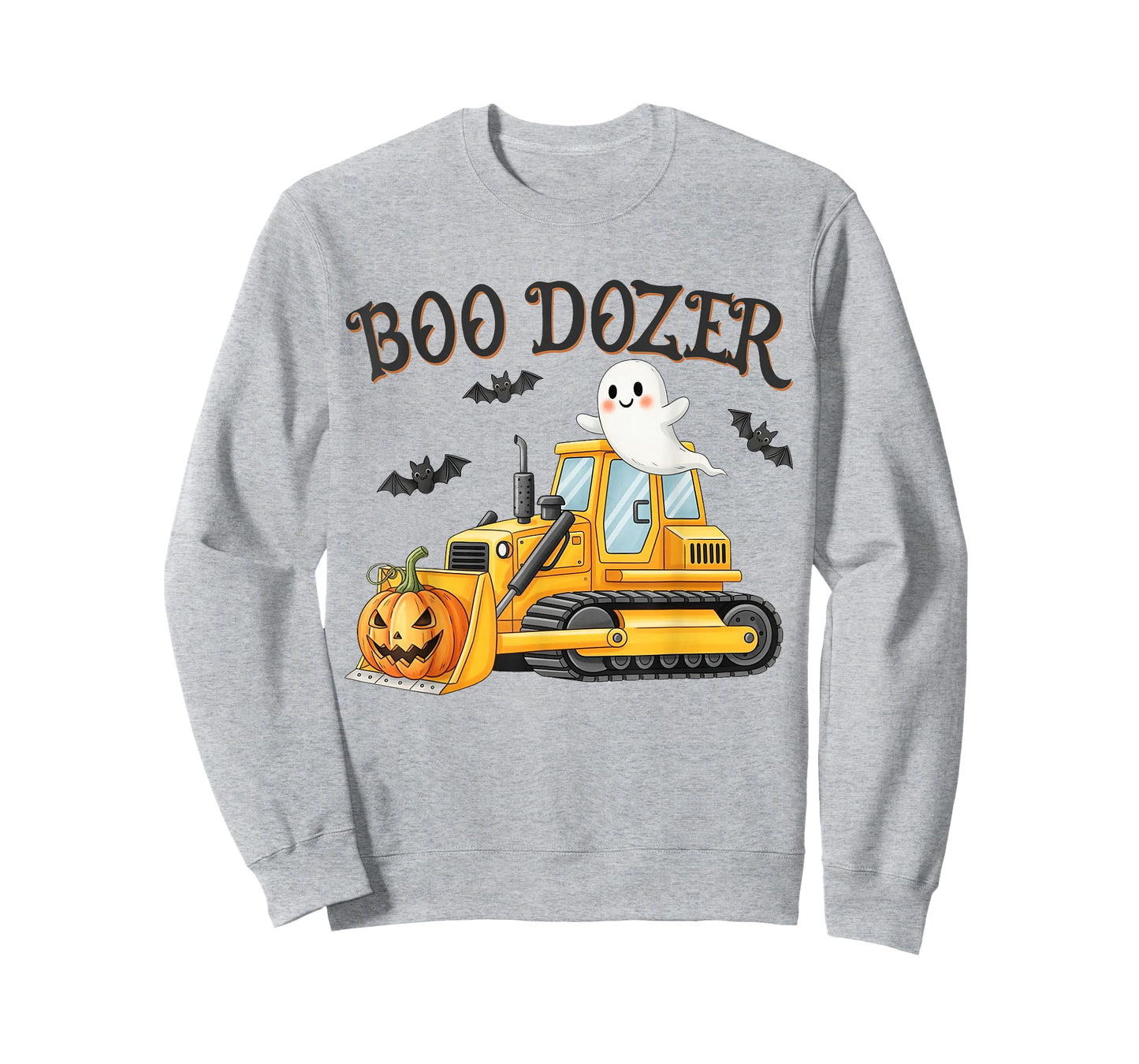 Boo Dozer Construction Halloween Ghost Bulldozer Pumpkin Boy T-Shirt