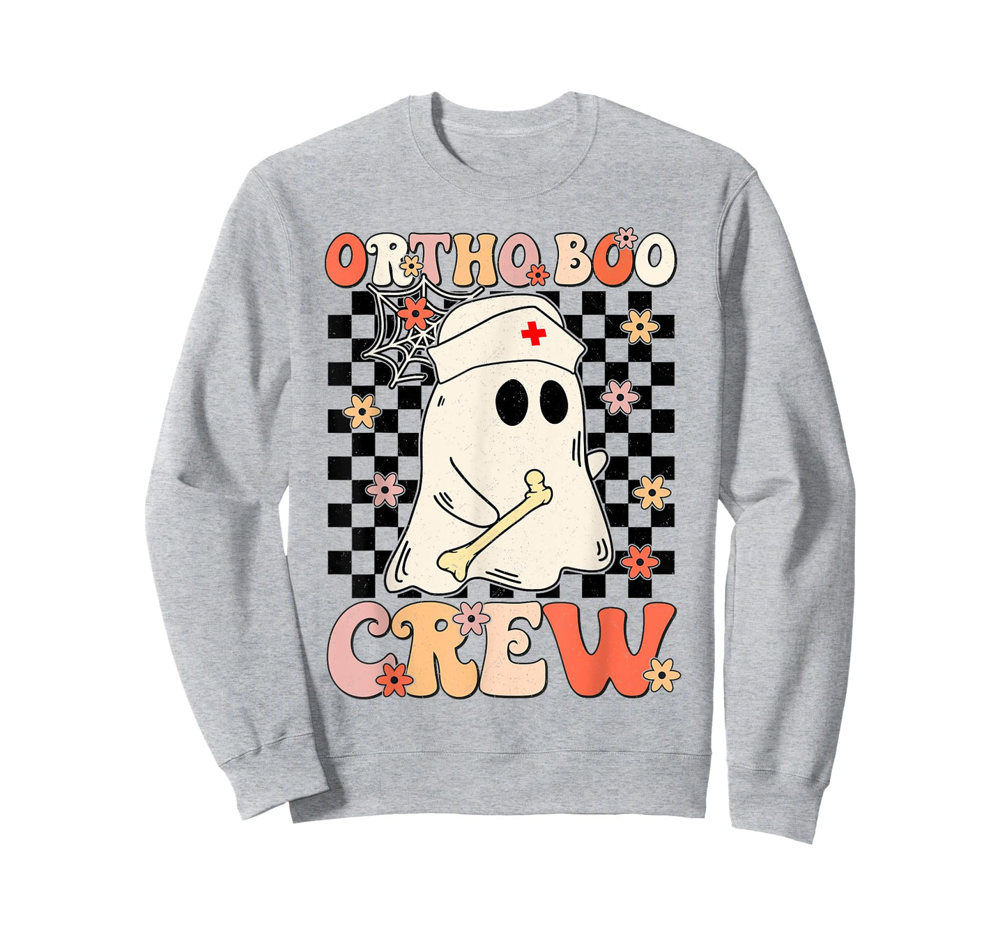 Ortho Boo Crew Ghost Pumpkin Orthopedic Nurse Halloween T-Shirt