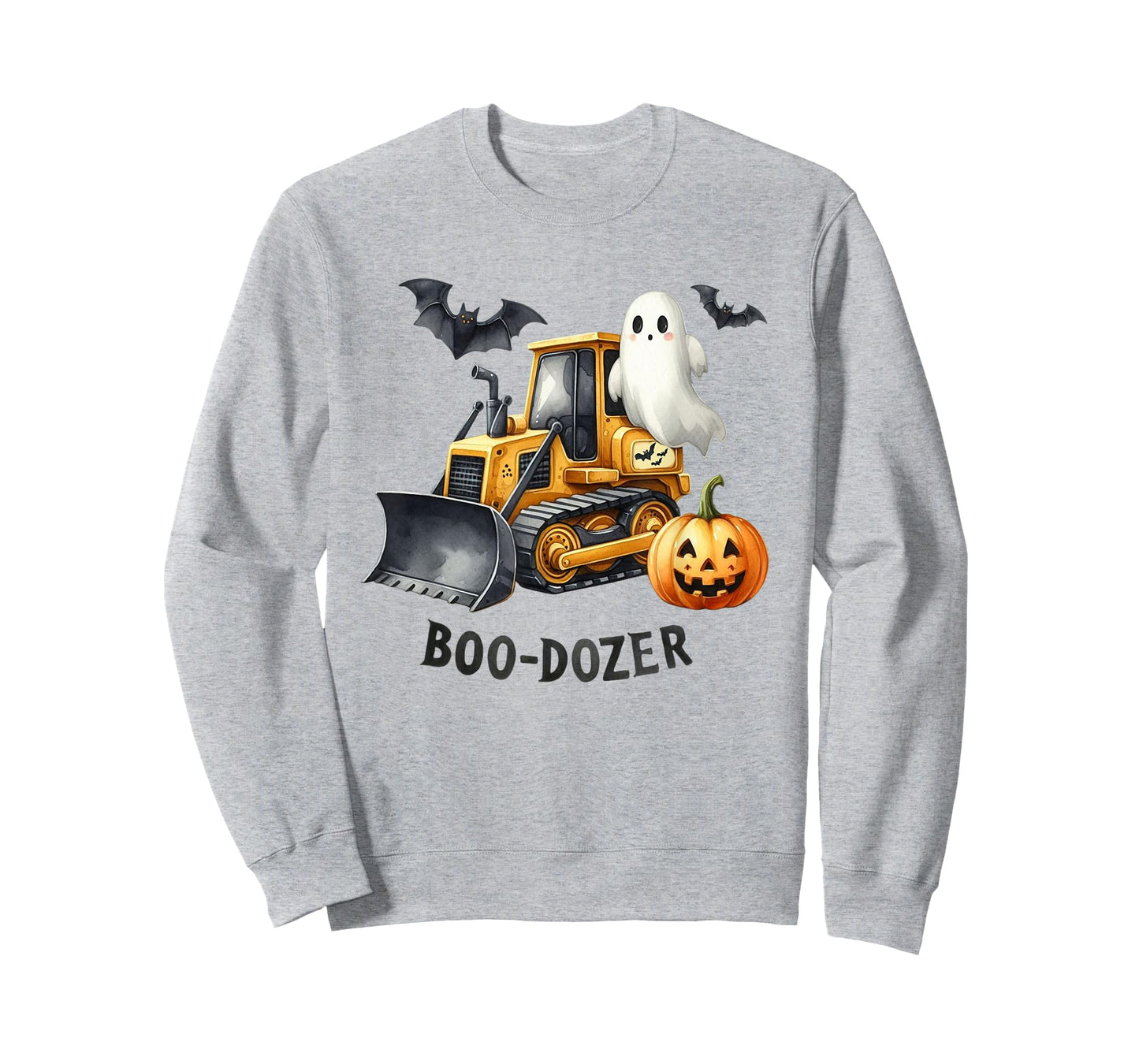 Halloween Bulldozer Construction Trucks Ghost Halloween Kids T-Shirt
