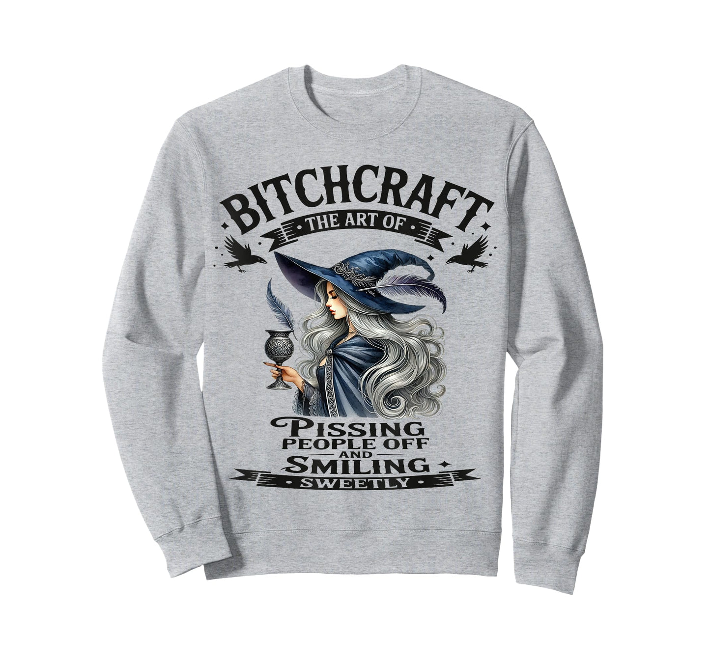 Halloween Vintage Witch Bitchcraft Gothic Pin Up Girl Sassy T-Shirt