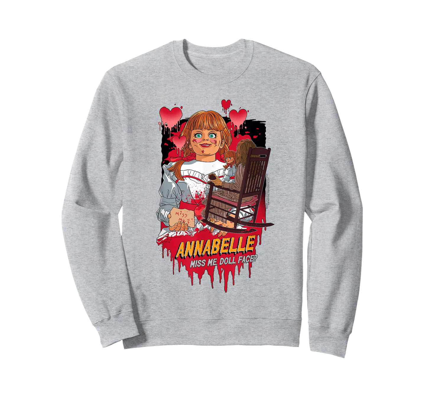 Annabelle Miss Me Doll Face? Illustrated Horror Movie T-Shirt