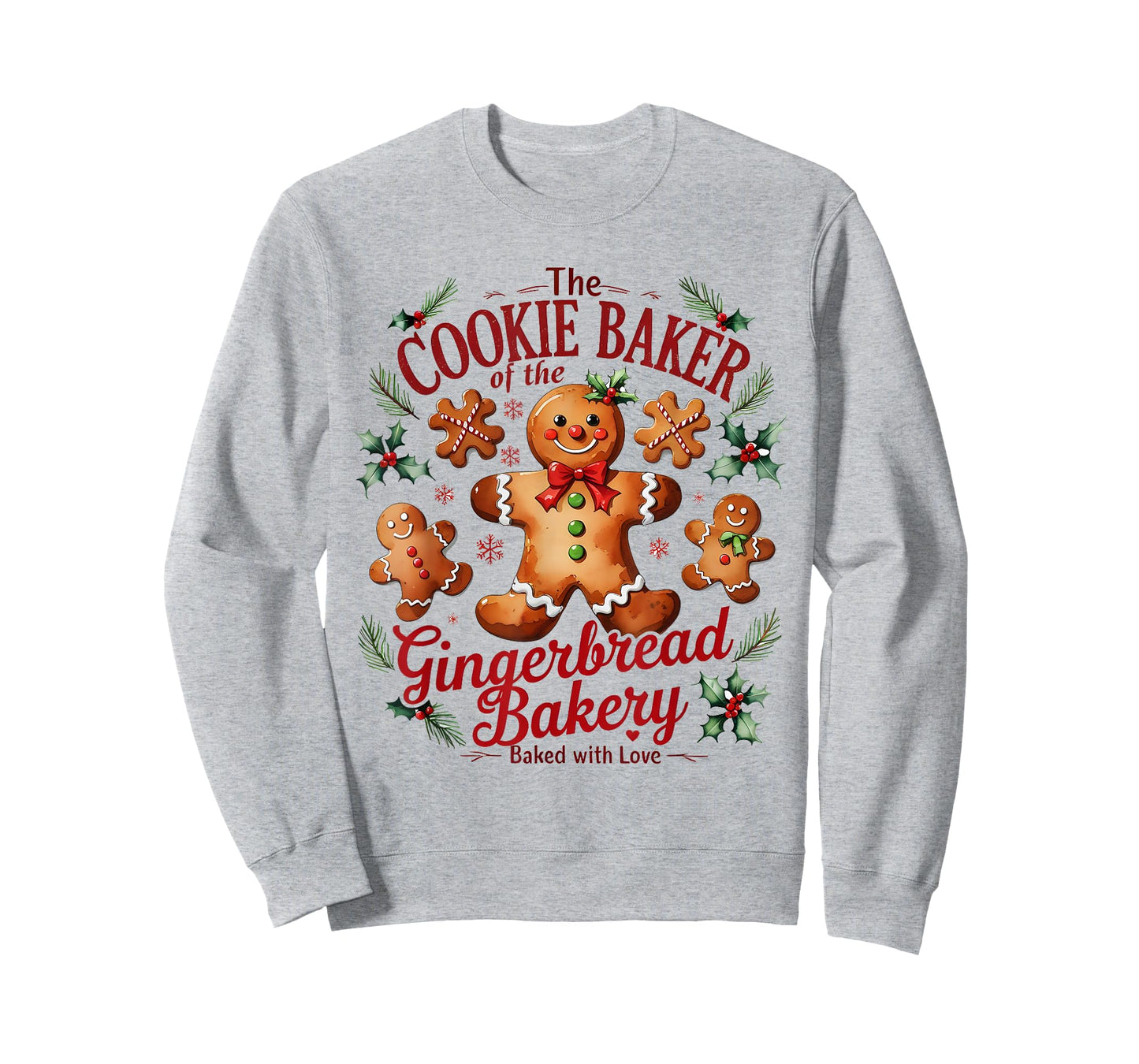 The Cookie Baker Gingerbread Bakery Christmas T-Shirt