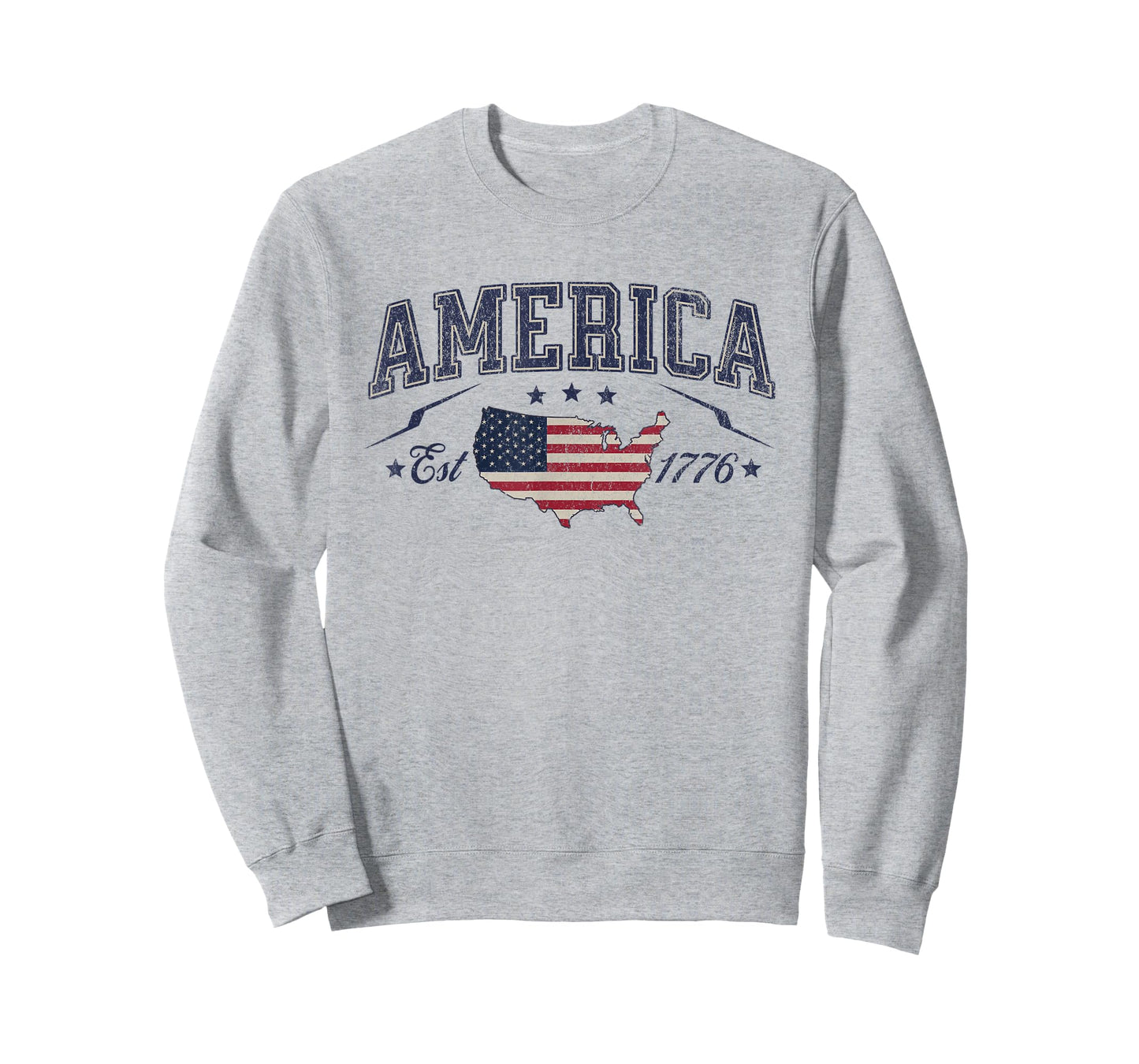 Patriotic American Flag USA Est 1776 4th of July America T-Shirt