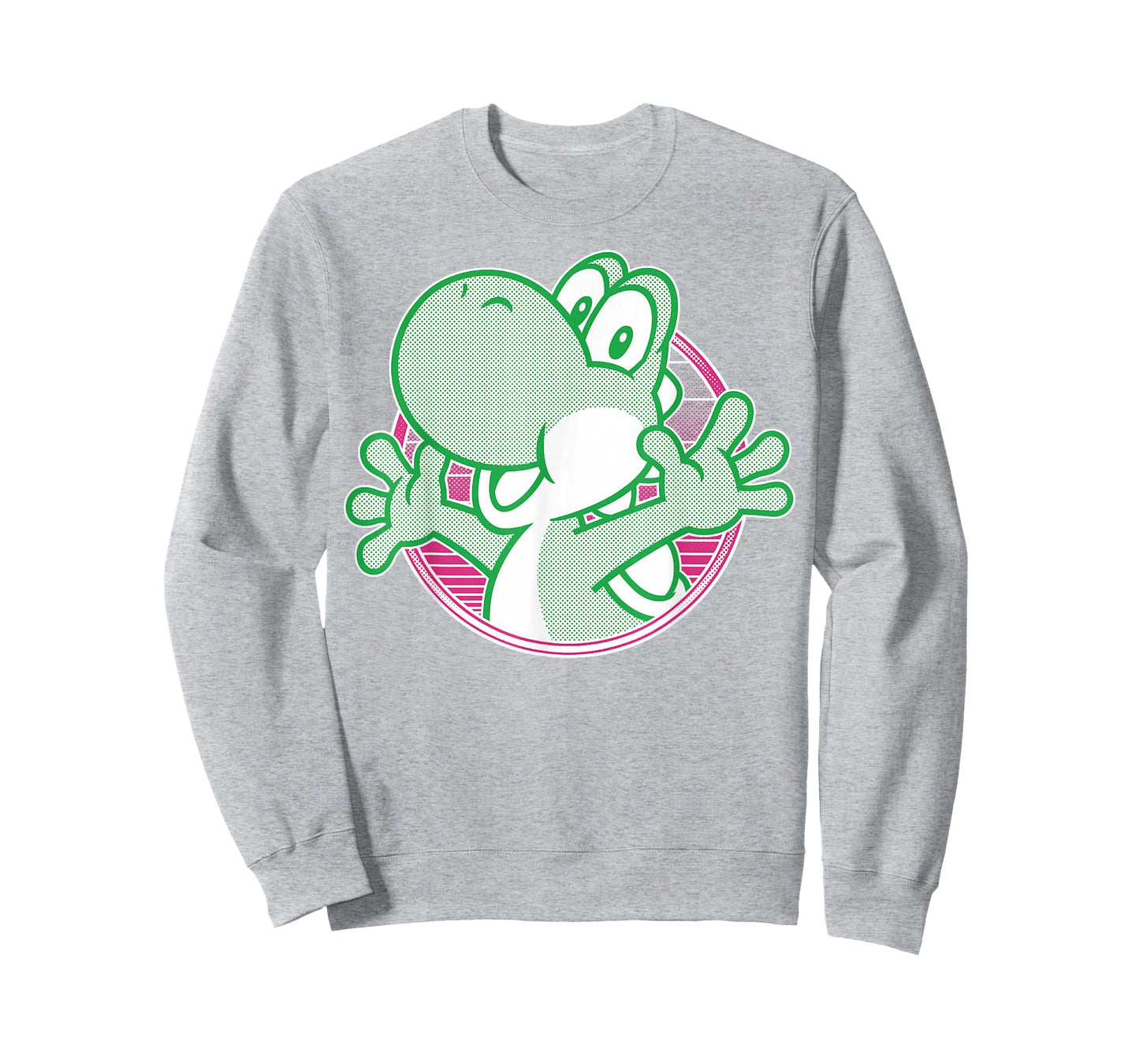 Super Mario Yoshi Neon Circle Portrait T-Shirt