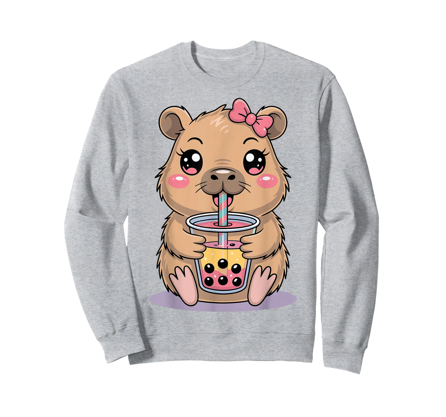 Cute Capybara Ramen Kawaii Anime Noodles Kids Girls T-Shirt