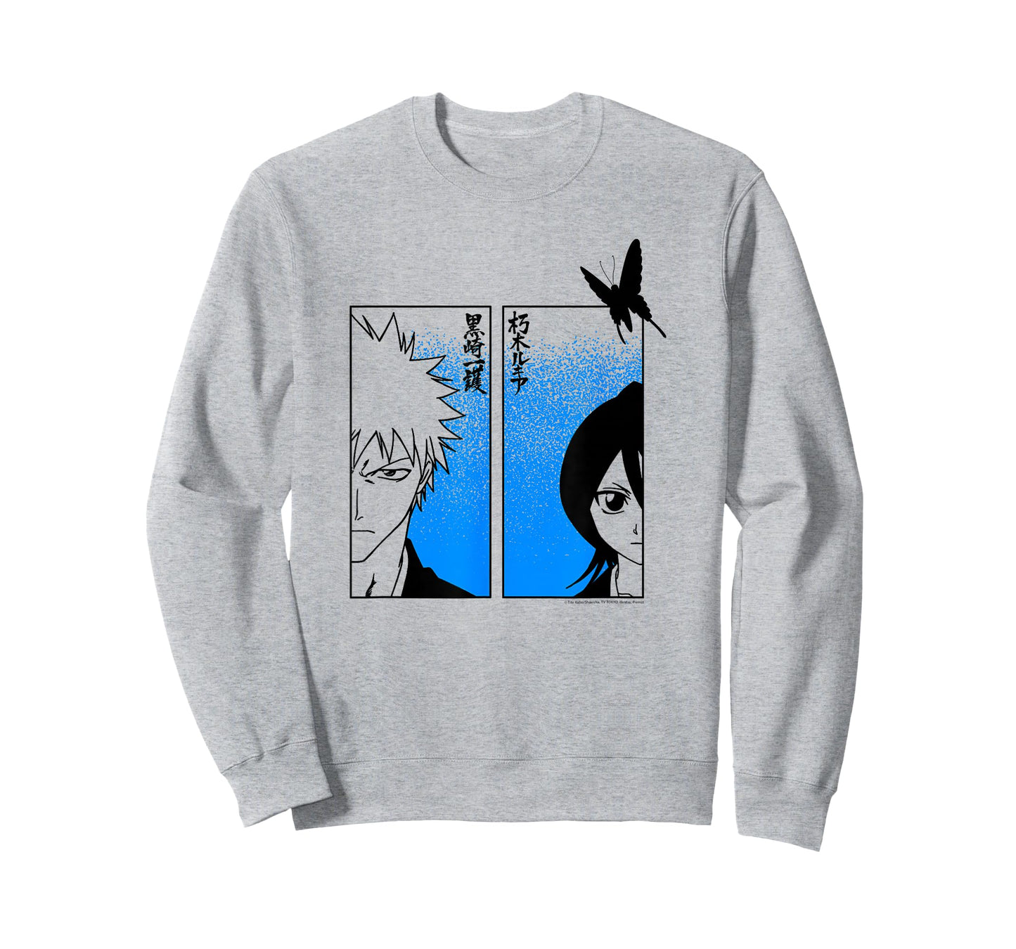 Bleach Ichigo & Rukia Half Faces with Jigokucho Anime T-Shirt