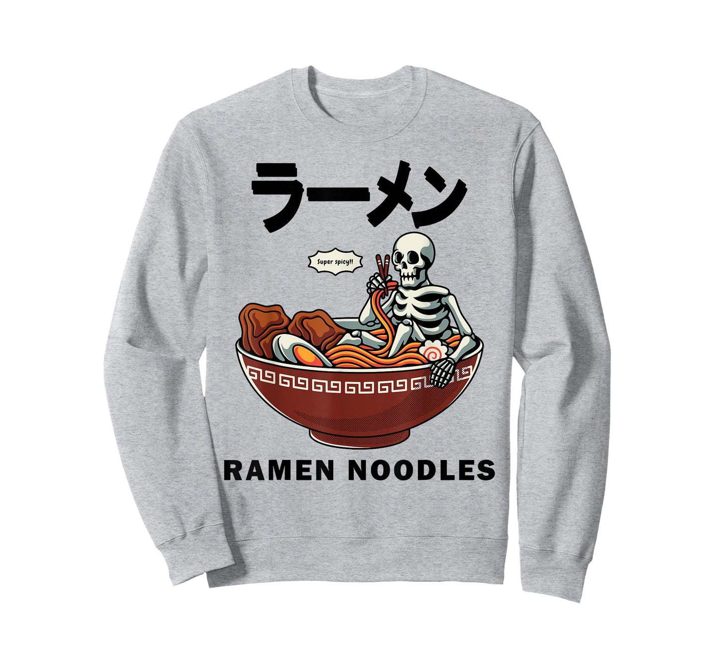 Skeleton Relaxing In A Bowl Of Ramen Funny Japanese Noodles T-Shirt