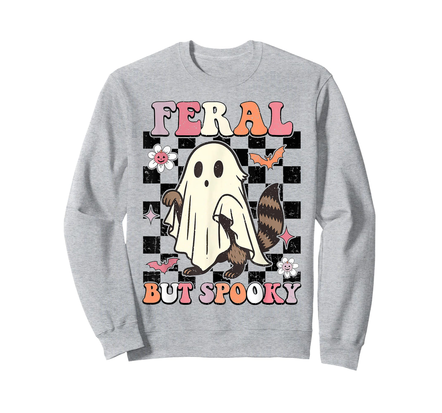 Feral But Spooky Raccoon Lover Ghost Halloween Costume T-Shirt