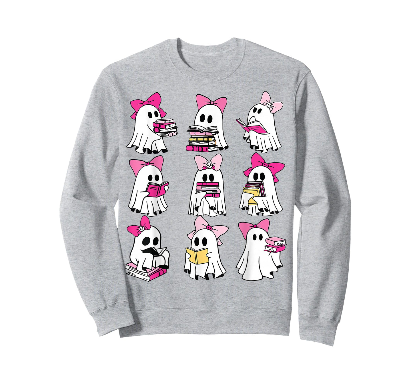 Halloween Pink Ghost Read More Books Spooky Boo Teacher Kids T-Shirt