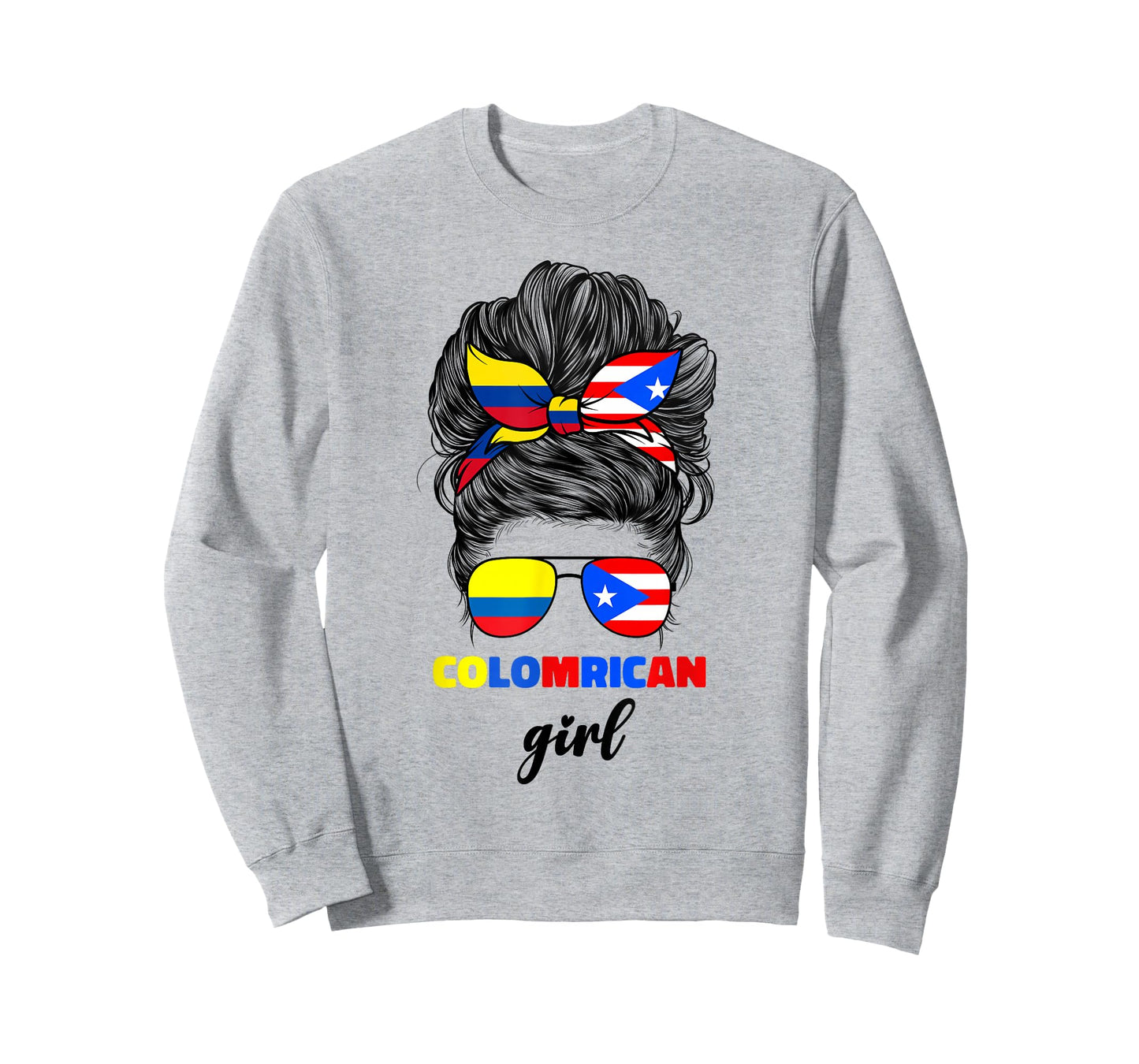Colombian And Puerto Rican Rico Colombia Flag Girl For Women T-Shirt