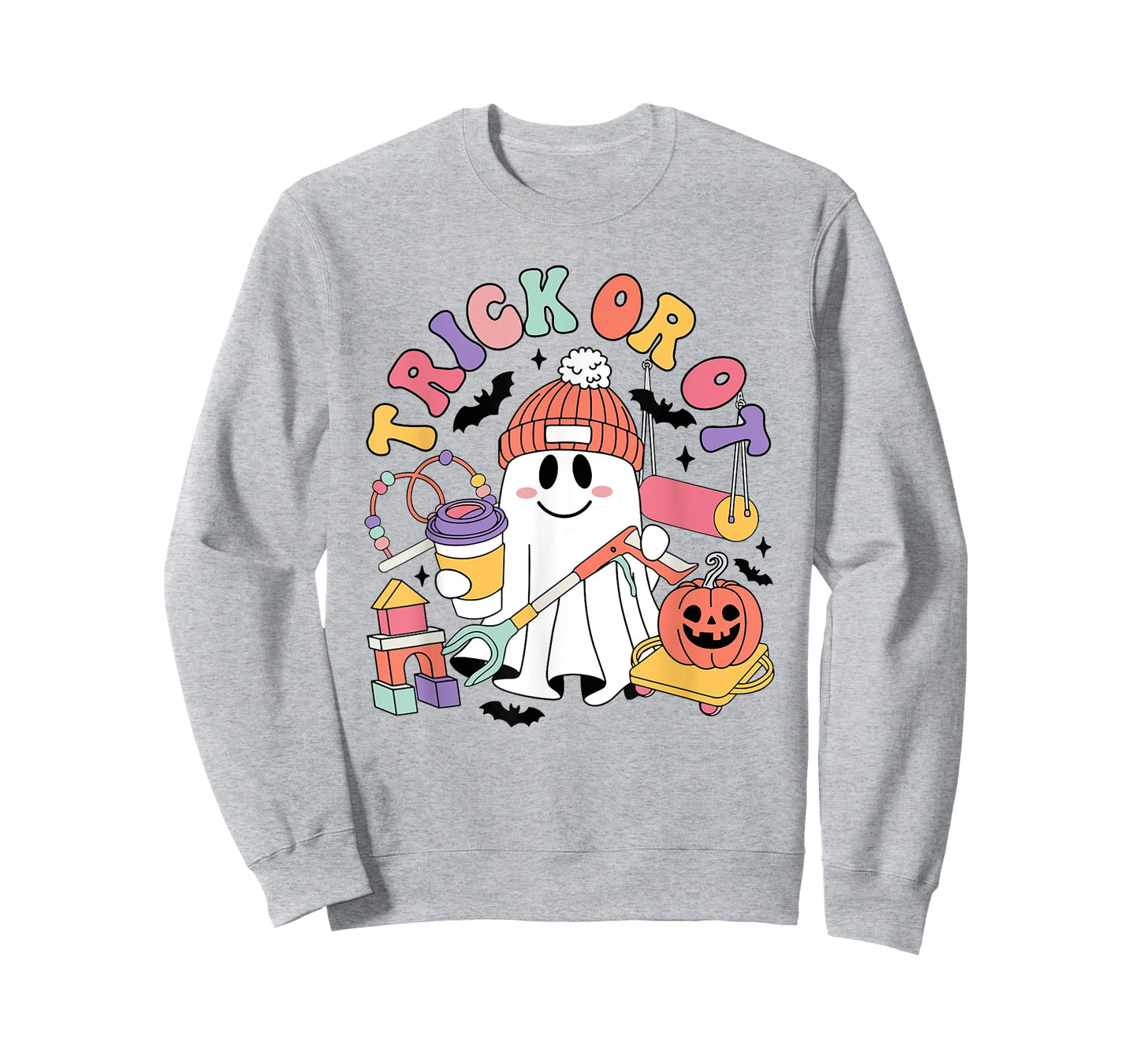 Trick Or OT Occupational Therapist Ghost Halloween Women Men T-Shirt