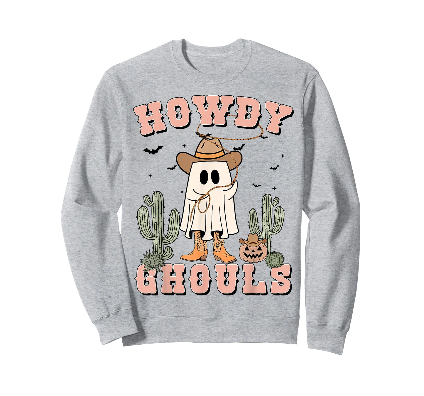 Funny Howdy Ghouls Cowboy Ghost Men Women Toddler Halloween T-Shirt