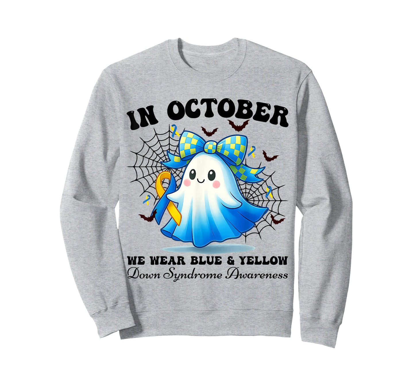 in October We Wear Blue and Yellow Down Syndrome Awareness T-Shirt