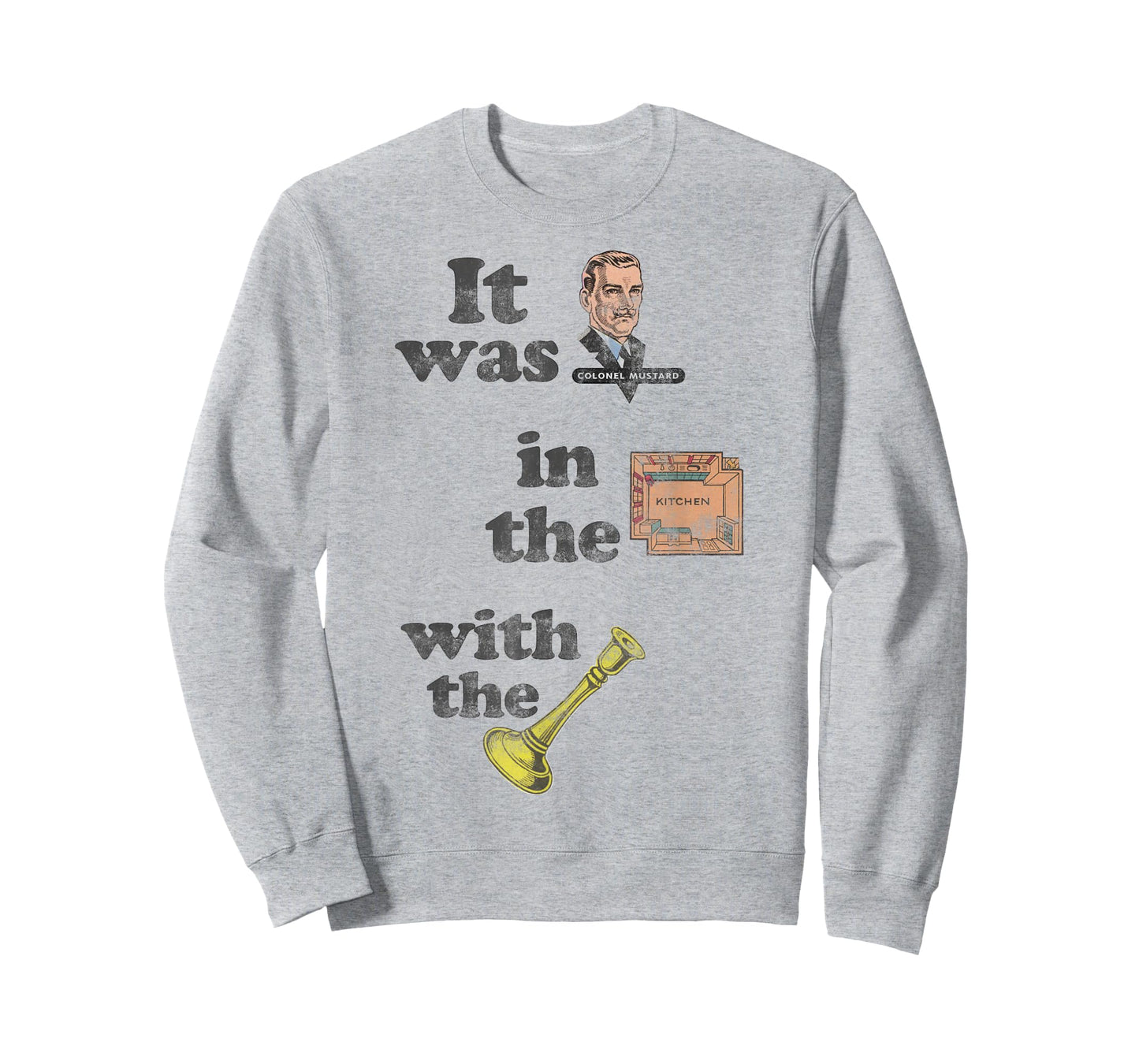 Clue It Was Colonel Mustard Distressed With The Candlestick T-Shirt