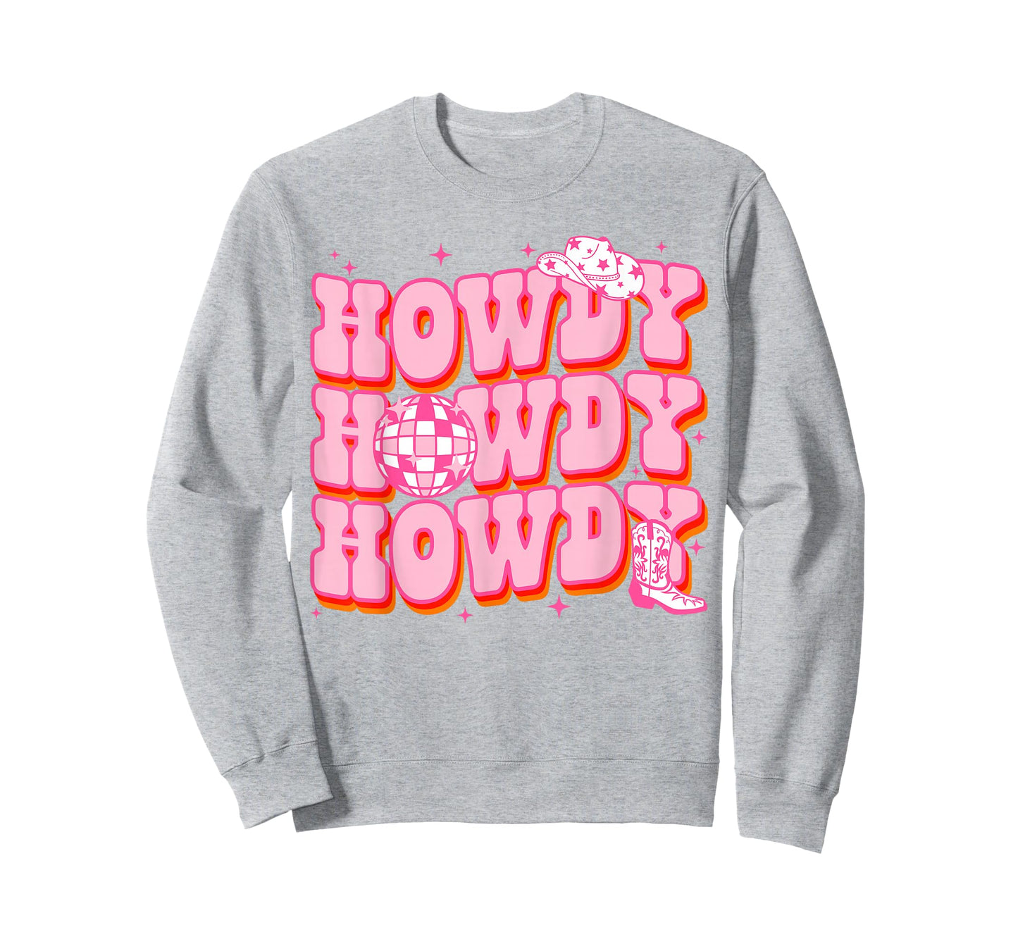 Howdy Southern Western Girl Country Rodeo Pink Cowgirl Disco T-Shirt