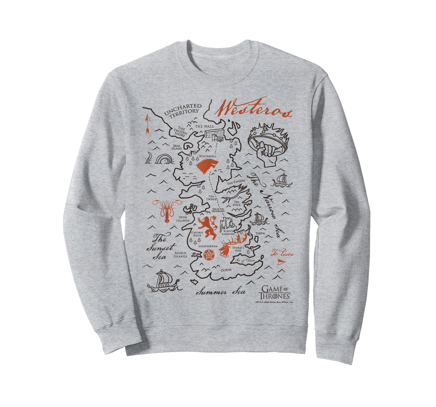 Game Of Thrones Map Of Westeros T-Shirt