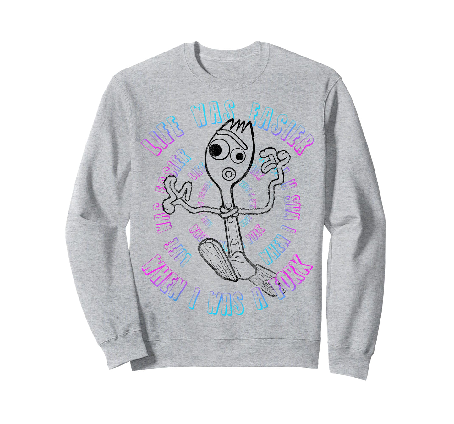 Disney Pixar Toy Story 4 Forky Life was Easier Poster T-Shirt