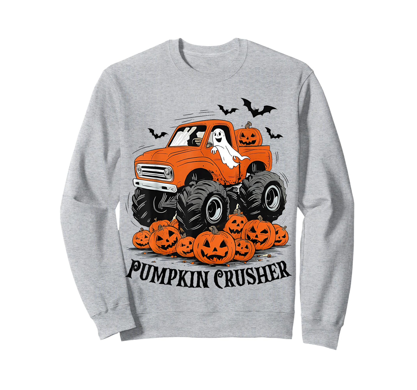 Kids Halloween Pumpkin Crusher Monster Truck Toddler Boys T-Shirt