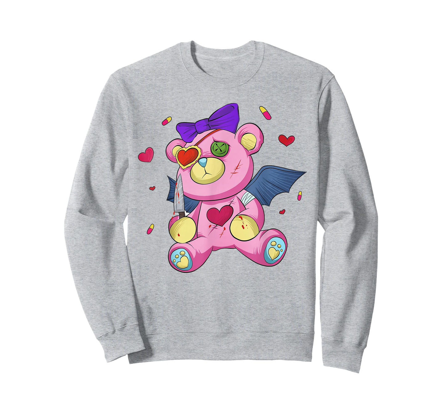 Menhera chan Yami Kawaii Pastel Goth Harajuku Teddy Bear T-Shirt