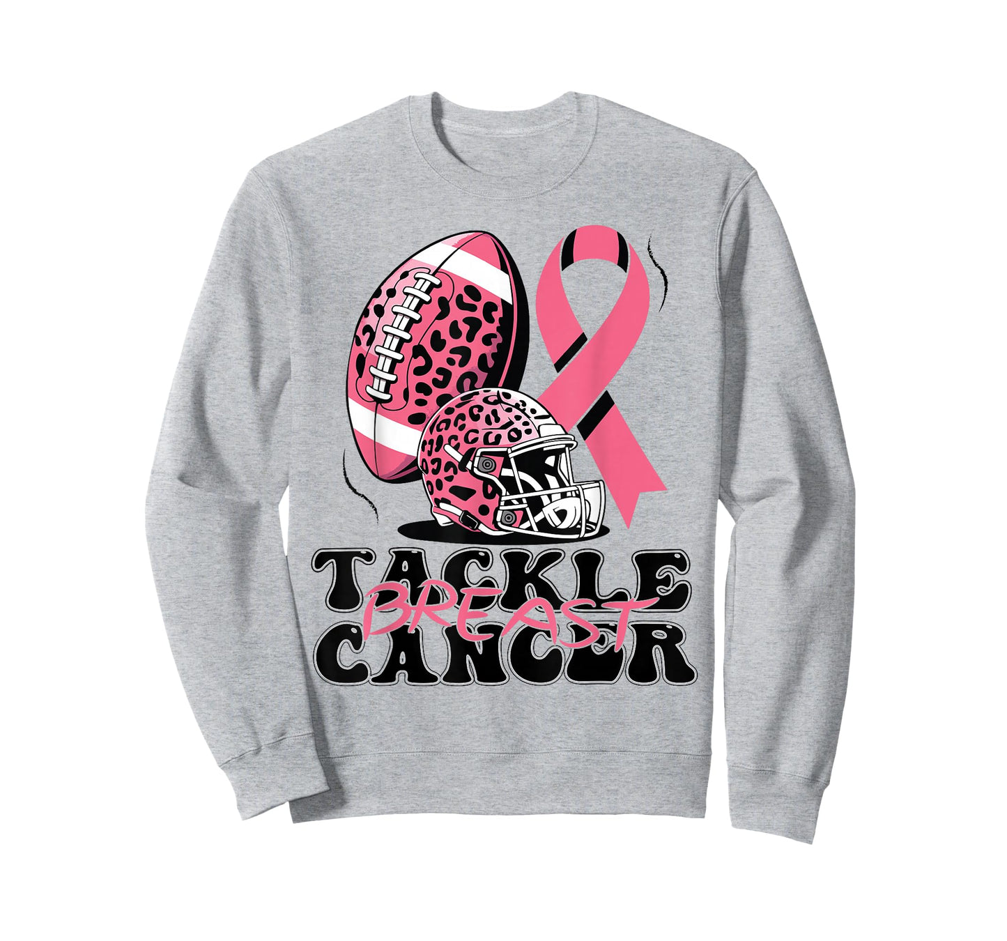Tackle Breast Cancer Awareness American Football Leopard T-Shirt
