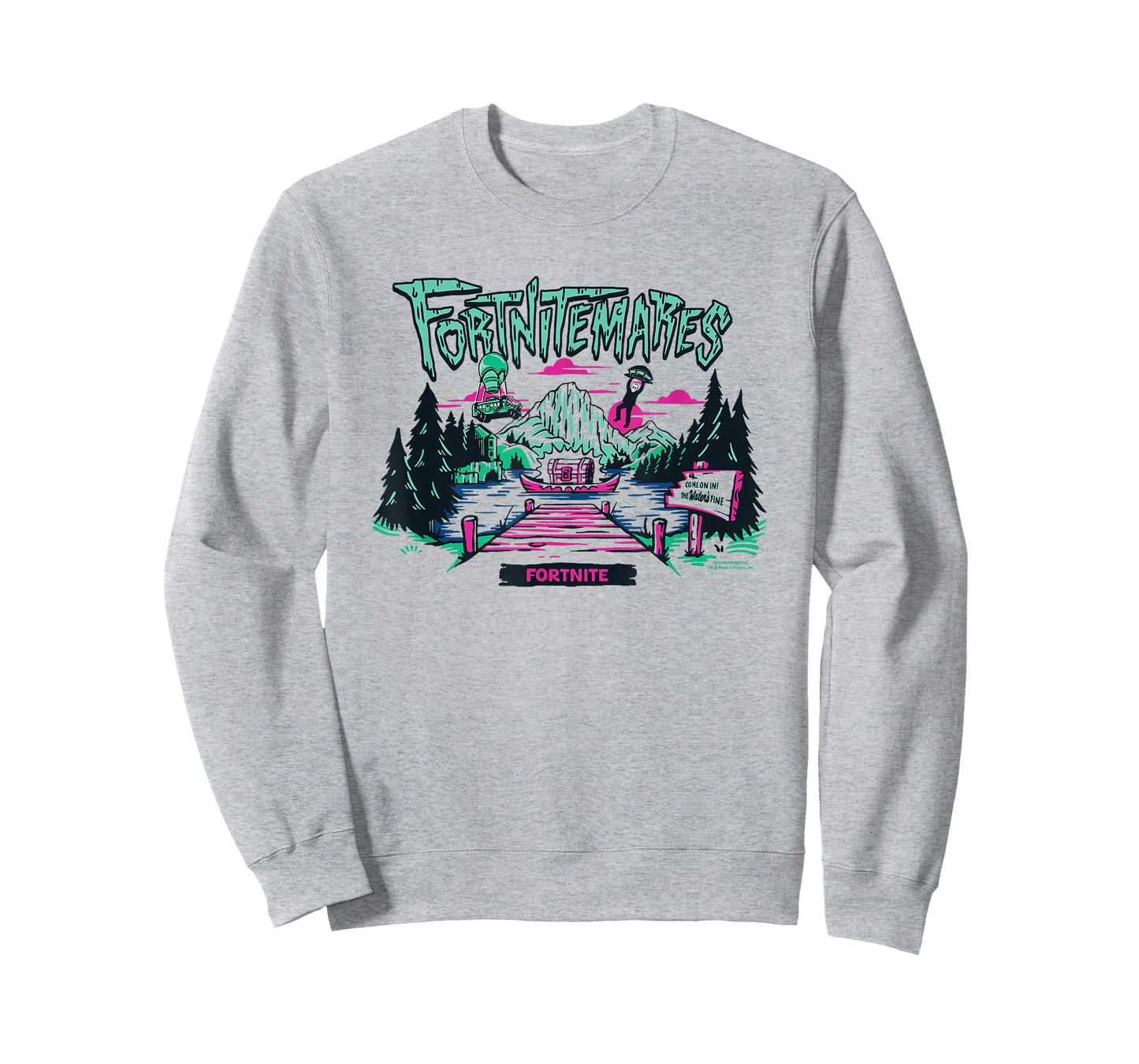 Fortnite Halloween Fortnitemares Jason Dropping Into Lake T-Shirt