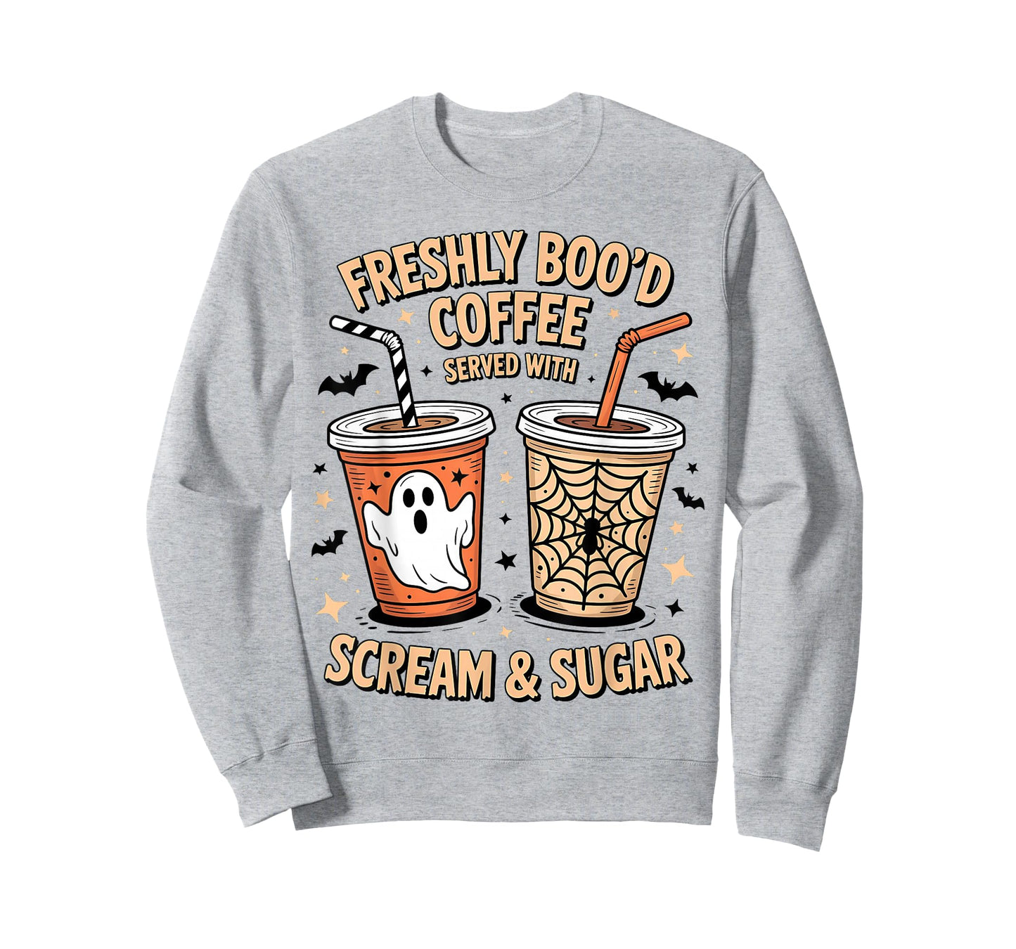 Retro Freshly Boo'd Coffee Lovers Ghost Halloween Coffee T-Shirt
