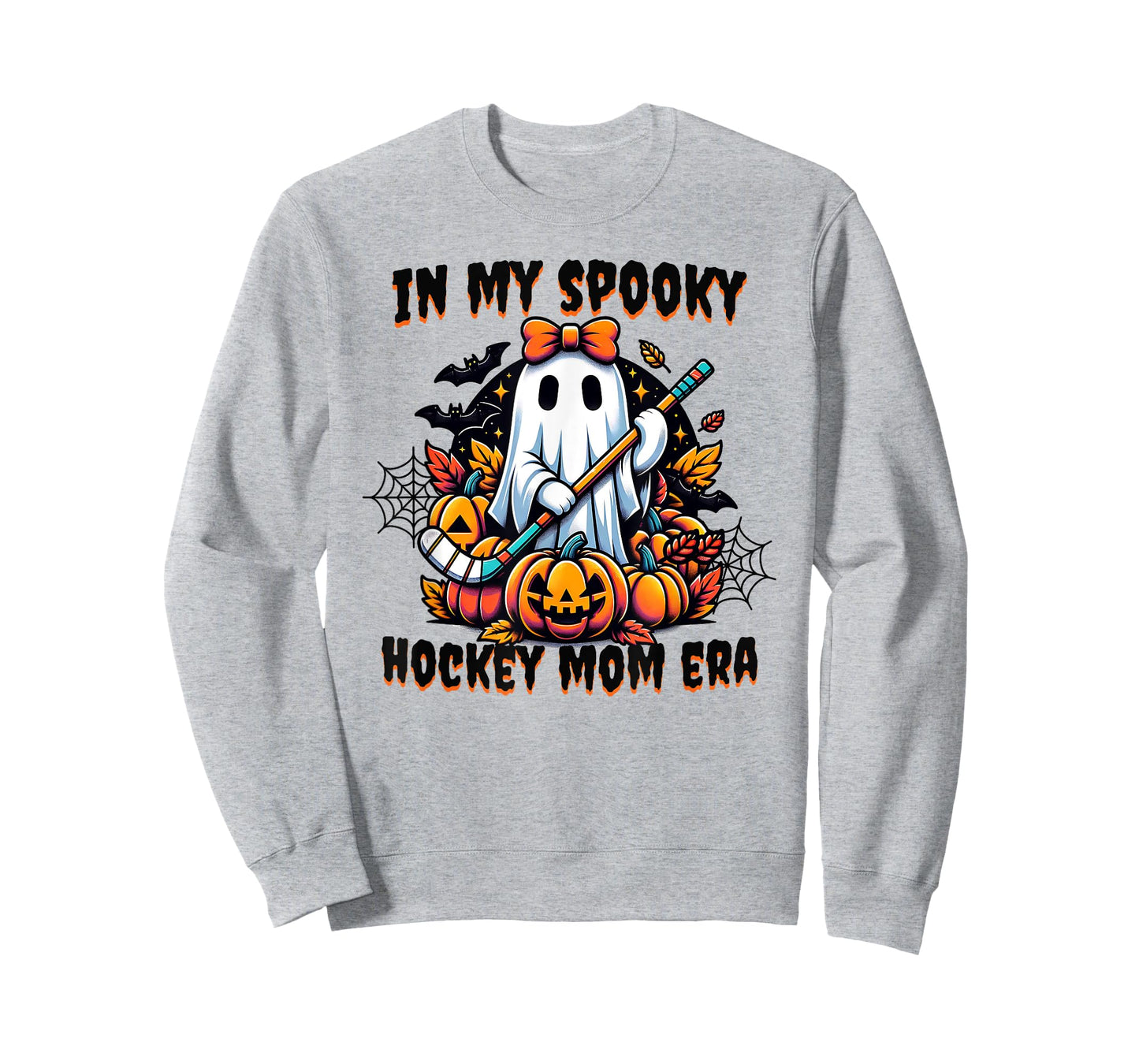 In My Spooky Hockey Mom Era Halloween Coquette Ghost Cute T-Shirt