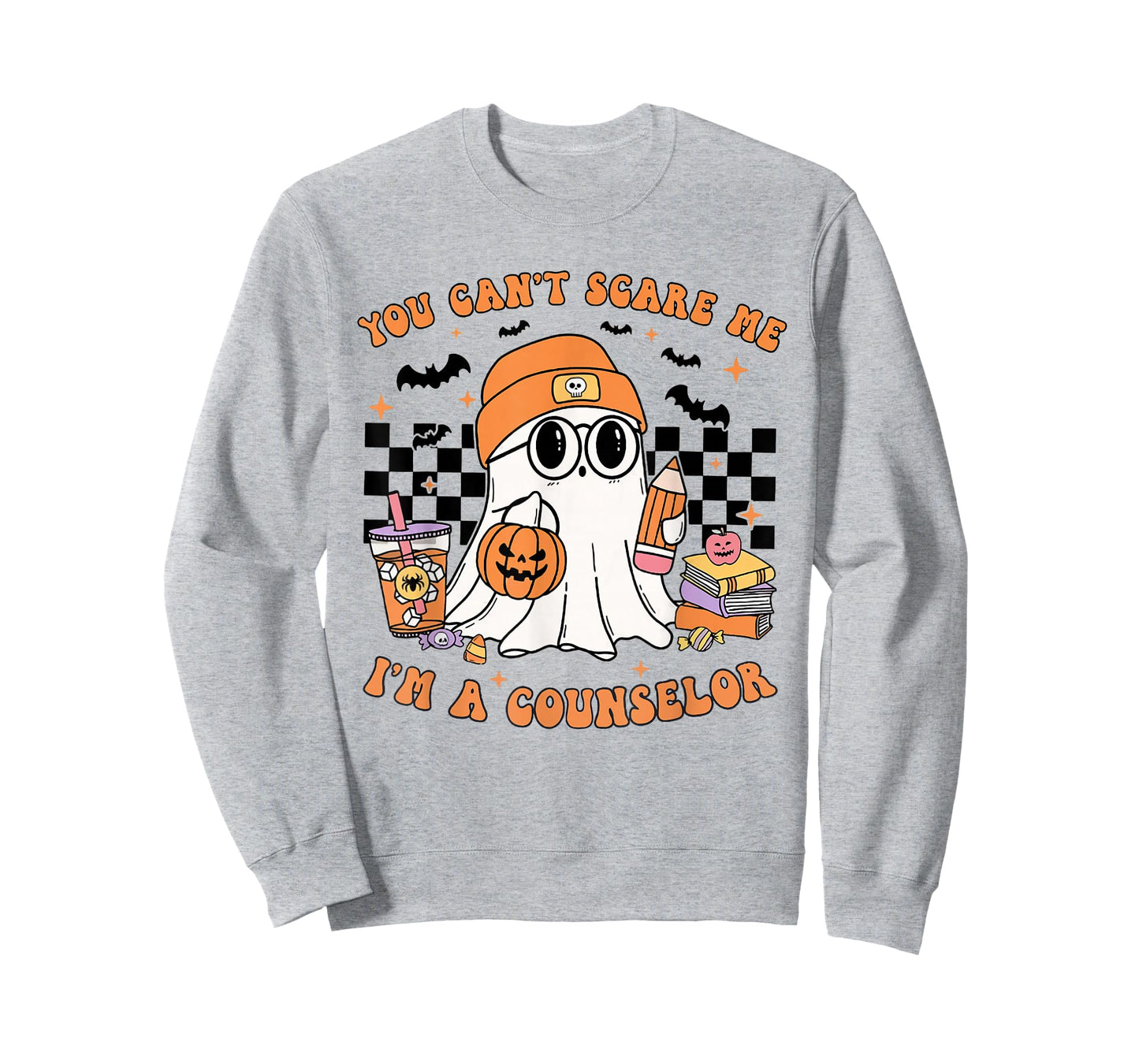 You Can't Scare Me I'm A Counselor Halloween Pumpkin Fall T-Shirt