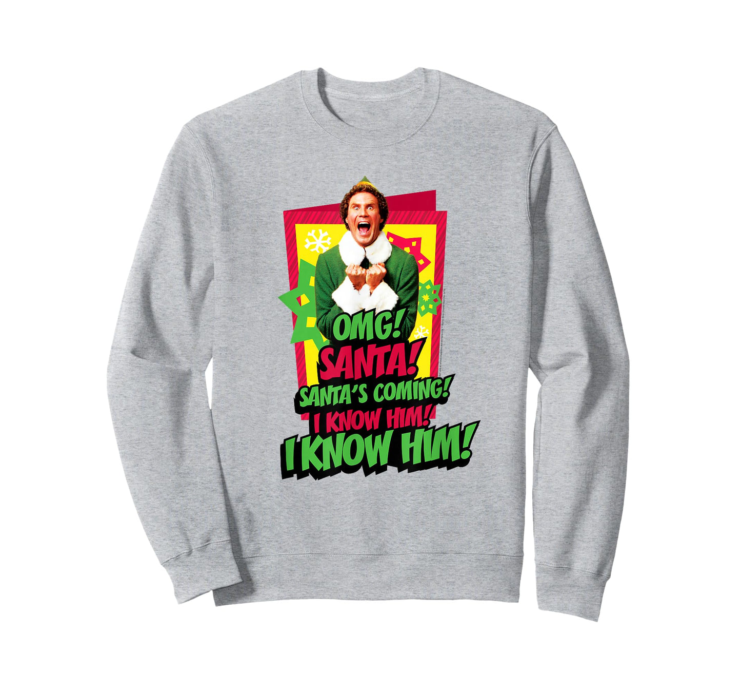 Elf Movie OMG! Santa's Coming! I Know Him! T-Shirt
