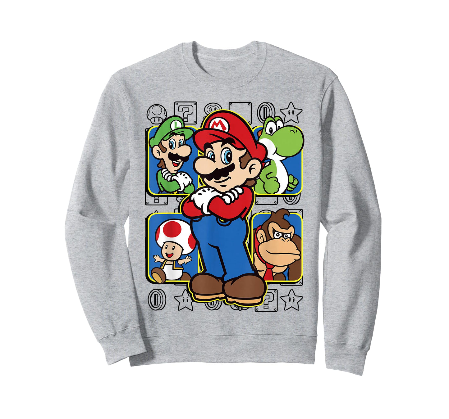 Super Mario Luigi Yoshi Toadstool Donkey Kong Box-Up T-Shirt T-Shirt