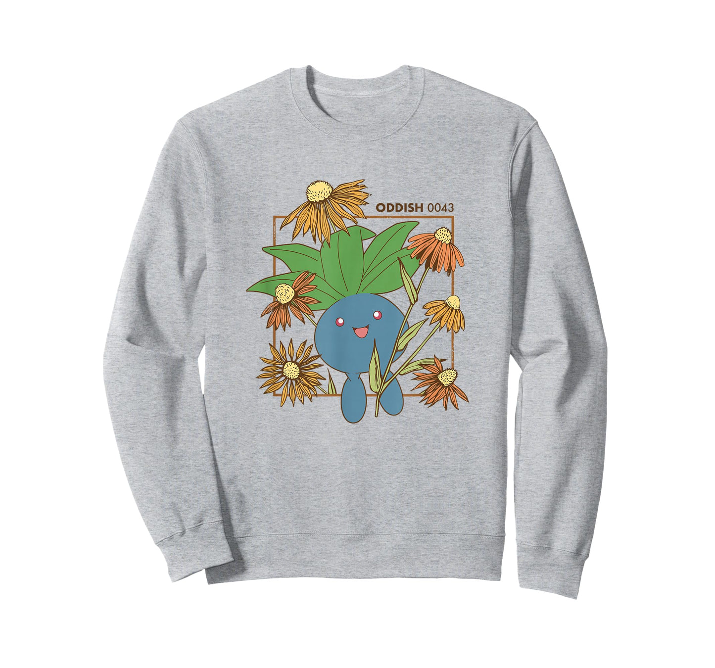 Pokémon Oddish 0043 Happy Jumping Floral Portrait T-Shirt