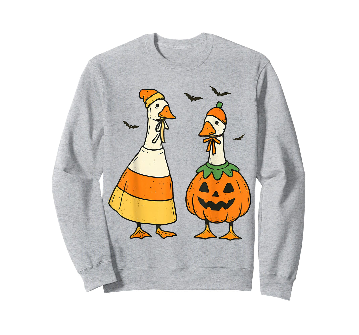 Halloween Goose Outfit Lawn Porch Geese Pumpkin Candy Corn T-Shirt