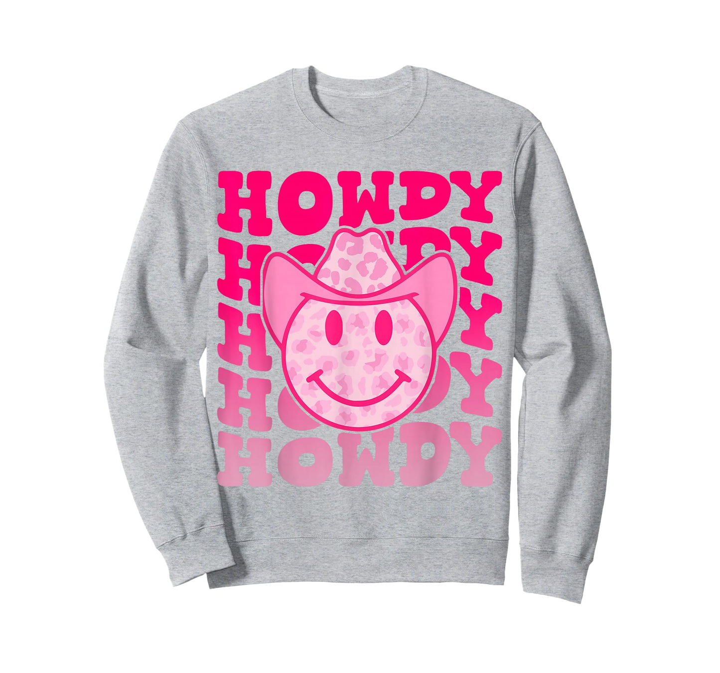Western Country Cow Howdy Leopard Smile Face Cowgirl Rodeo T-Shirt