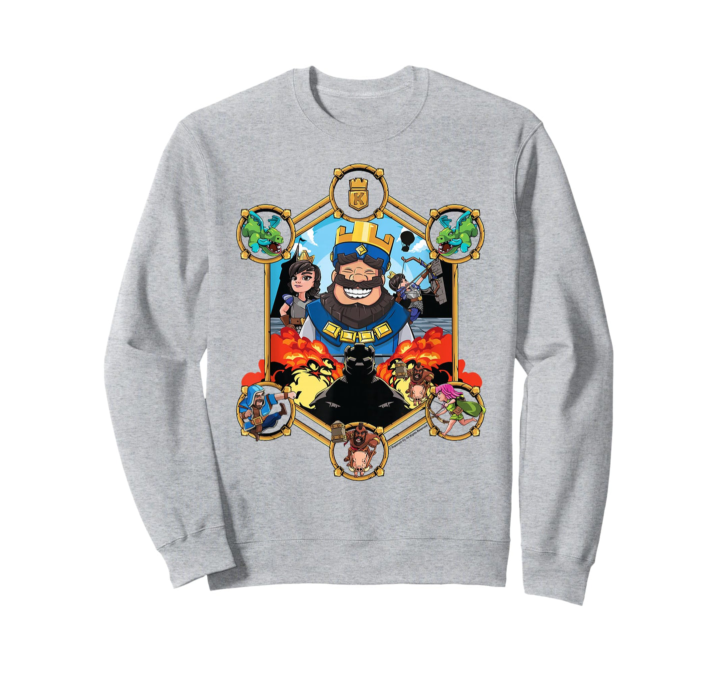 Clash Royale King Surrounded By Characters Royal Portrait T-Shirt