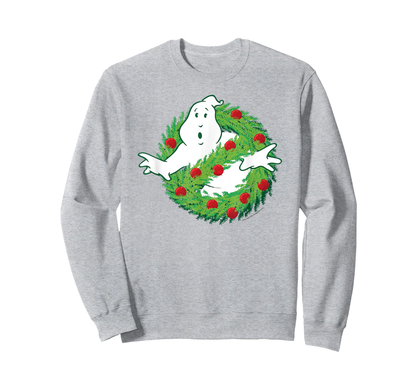 Ghostbusters Ghost of Christmas Wreath Logo Movie T-Shirt