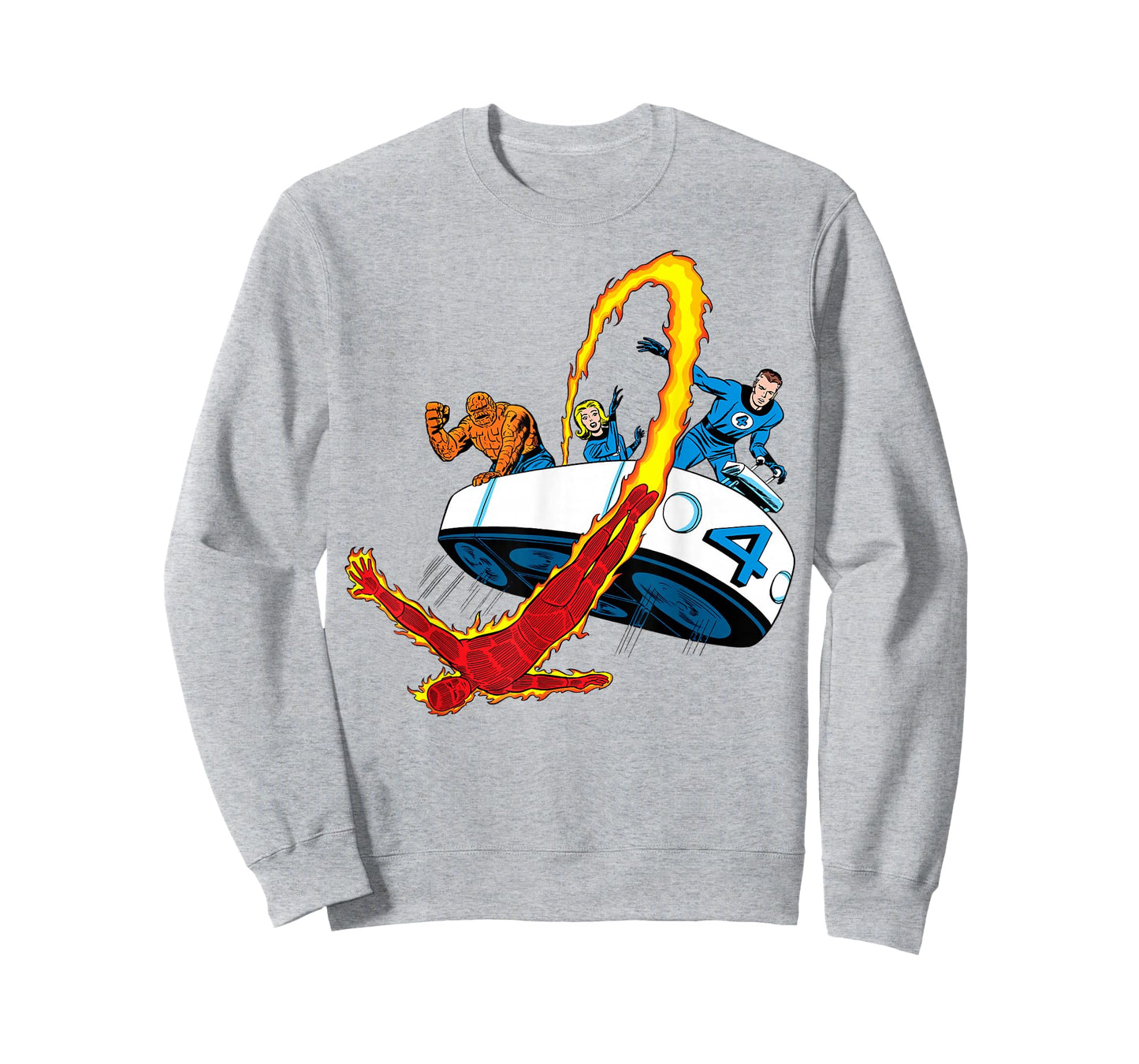 Marvel Fantastic Four Retro Fantasticar Team T-Shirt Small