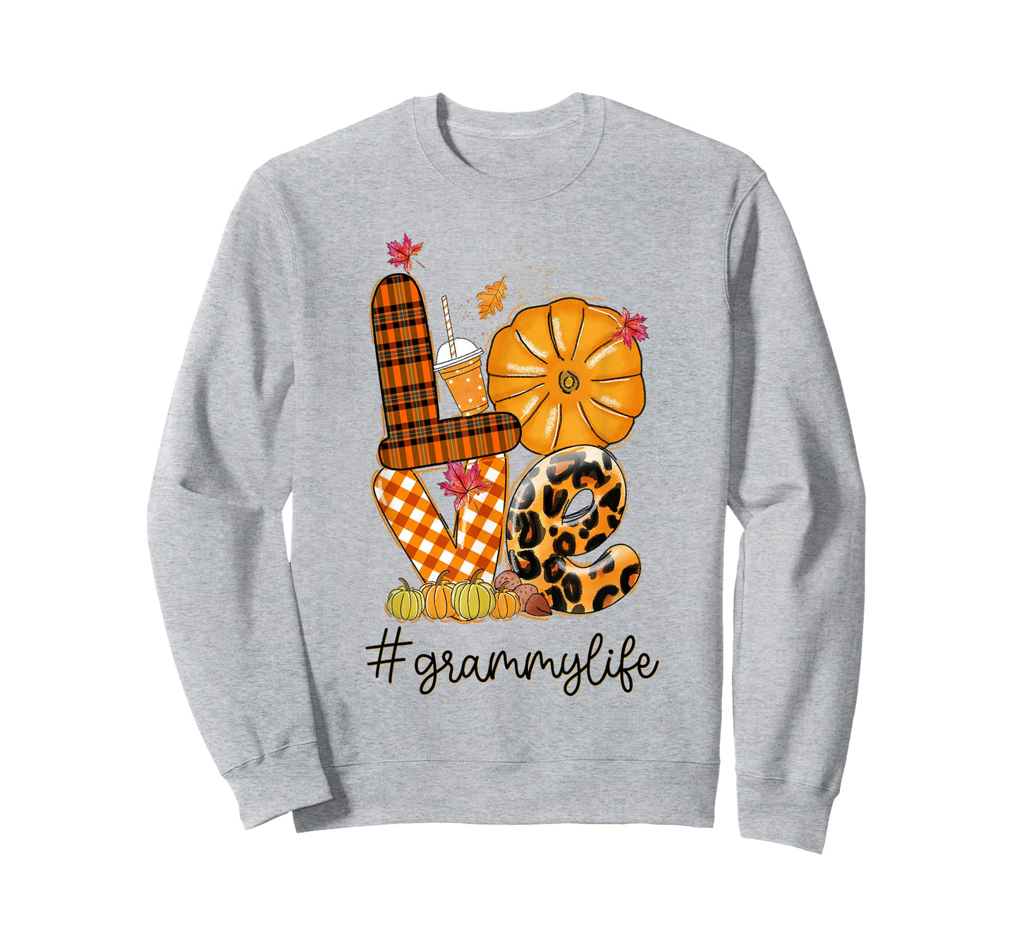 Thanksgiving Love grammy Life Candy Leopard Fall Gifts T-Shirt