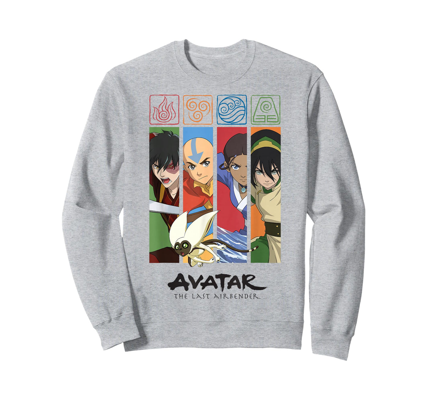Avatar: The Last Airbender Four Elements Benders Box Panels T-Shirt