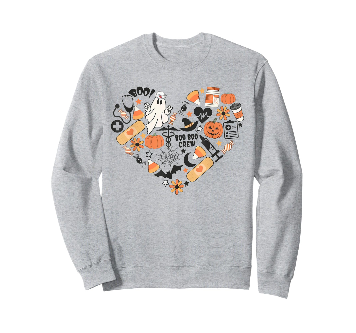 Pediatrics Halloween Boo Boo Crew Fall Pediatric Nurse Ghost T-Shirt