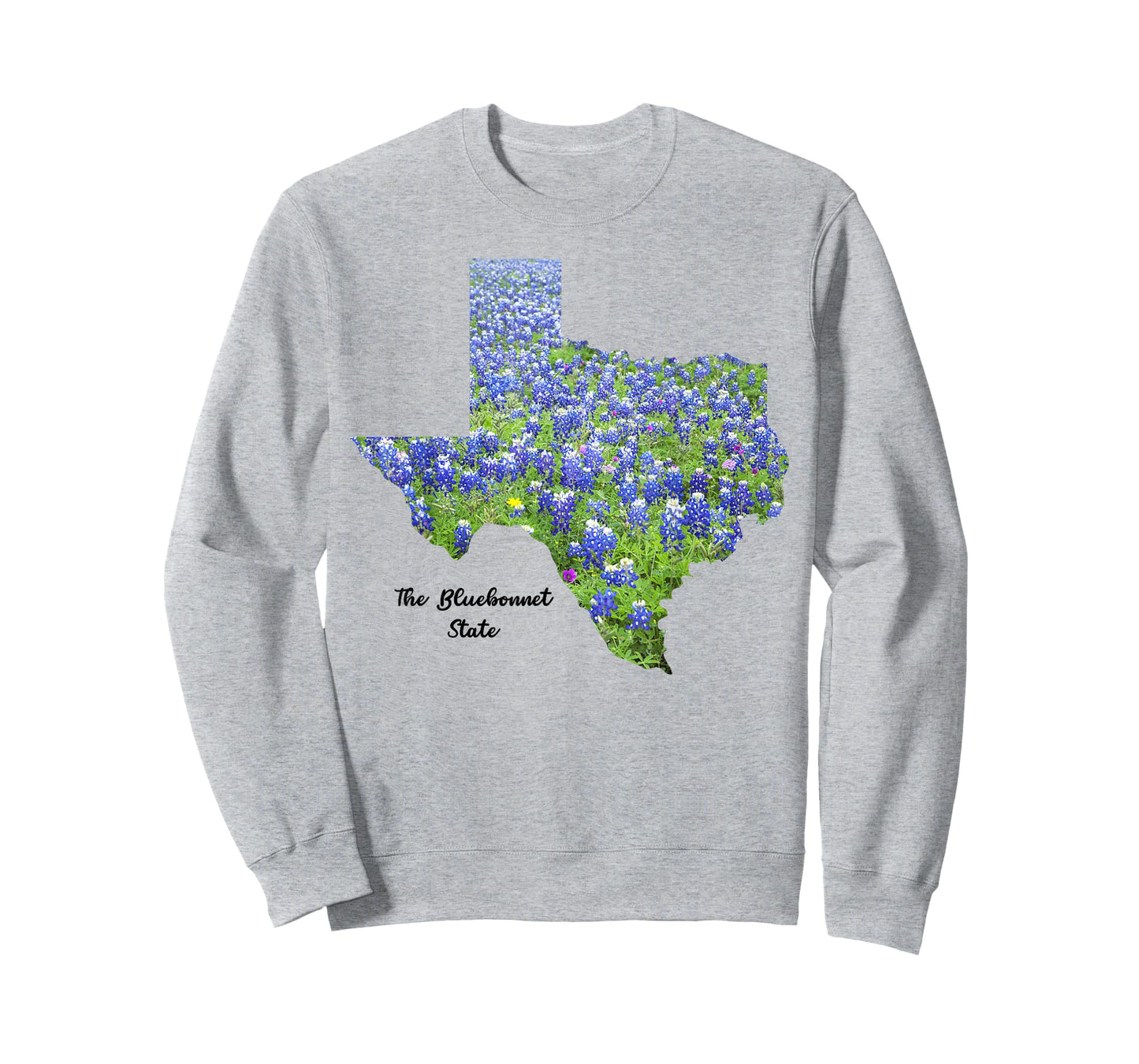 The Bluebonnet State Floral Texas Map TX US States Texan T-Shirt