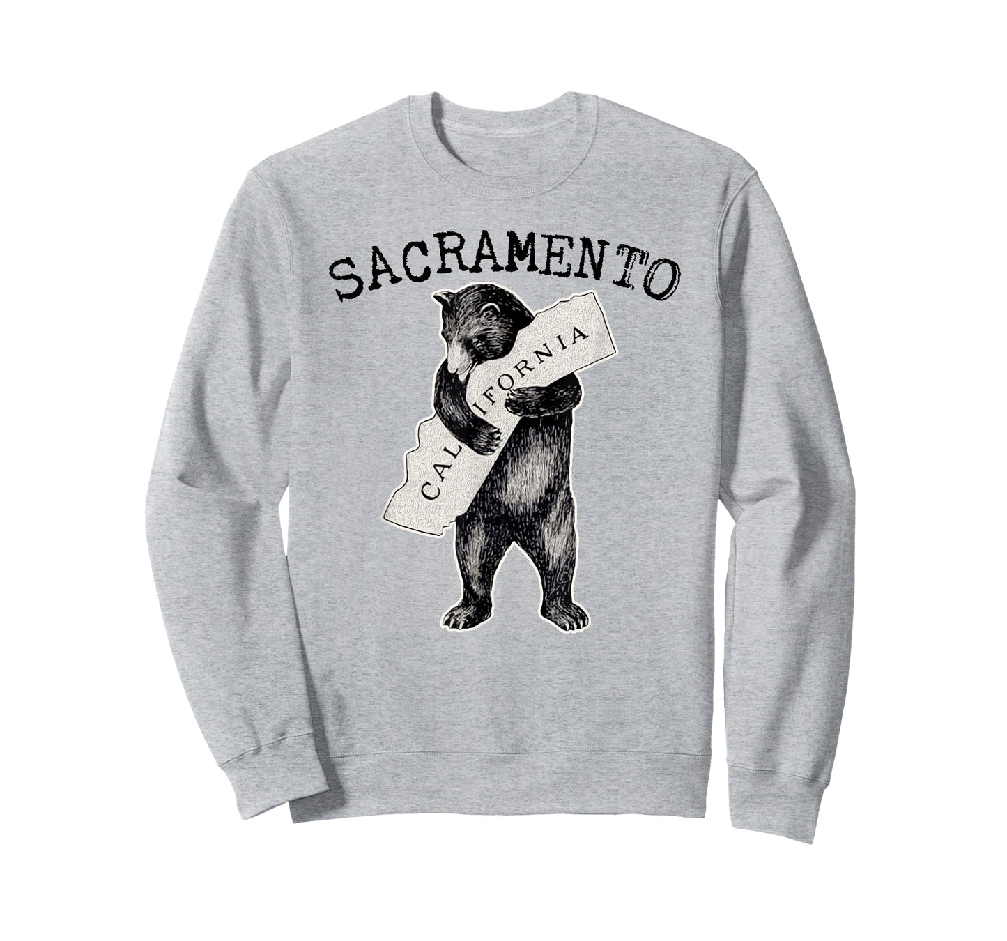 Sac Cali Bear Hug I Love California Grizzly Bear Sacramento T-Shirt