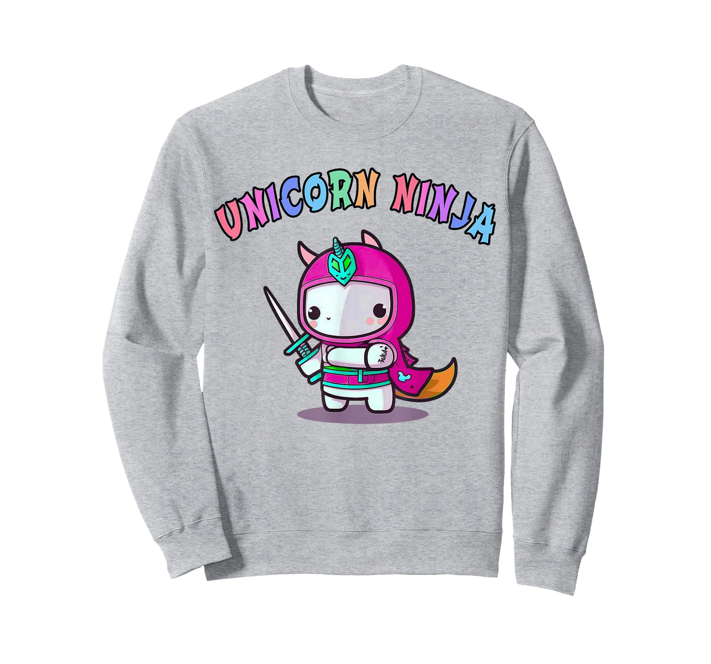 Funny UNICORN NINJA Girl Team Princess Birthday Crew Pink T-Shirt