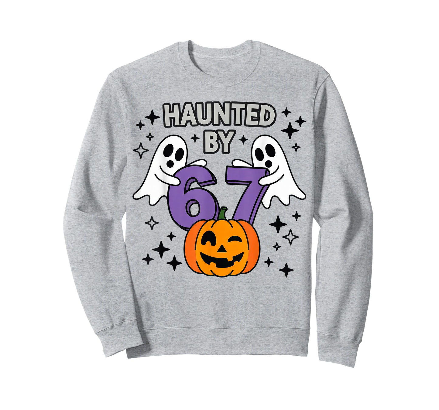 Haunted by 6-7 Retro Halloween 67 Ghost Pumpkin T-Shirt