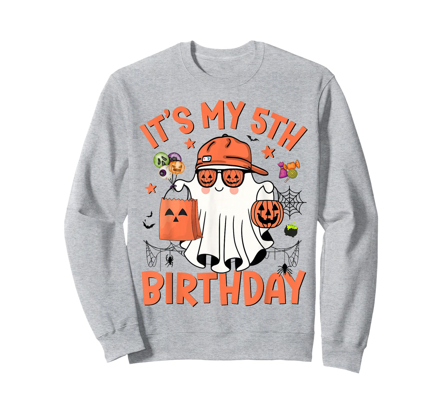 It's My 5th Birthday Funny Halloween Boo Ghost 5th Bday Boys T-Shirt
