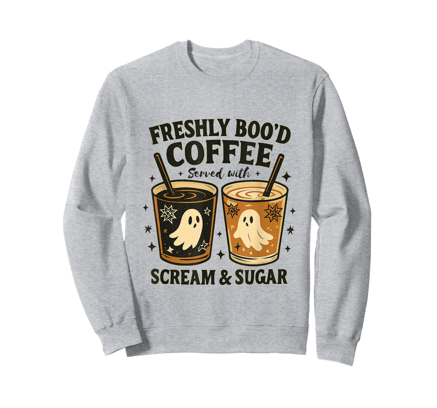 Freshly Boo’d Coffee Ghost Funny Halloween Iced Coffee T-Shirt