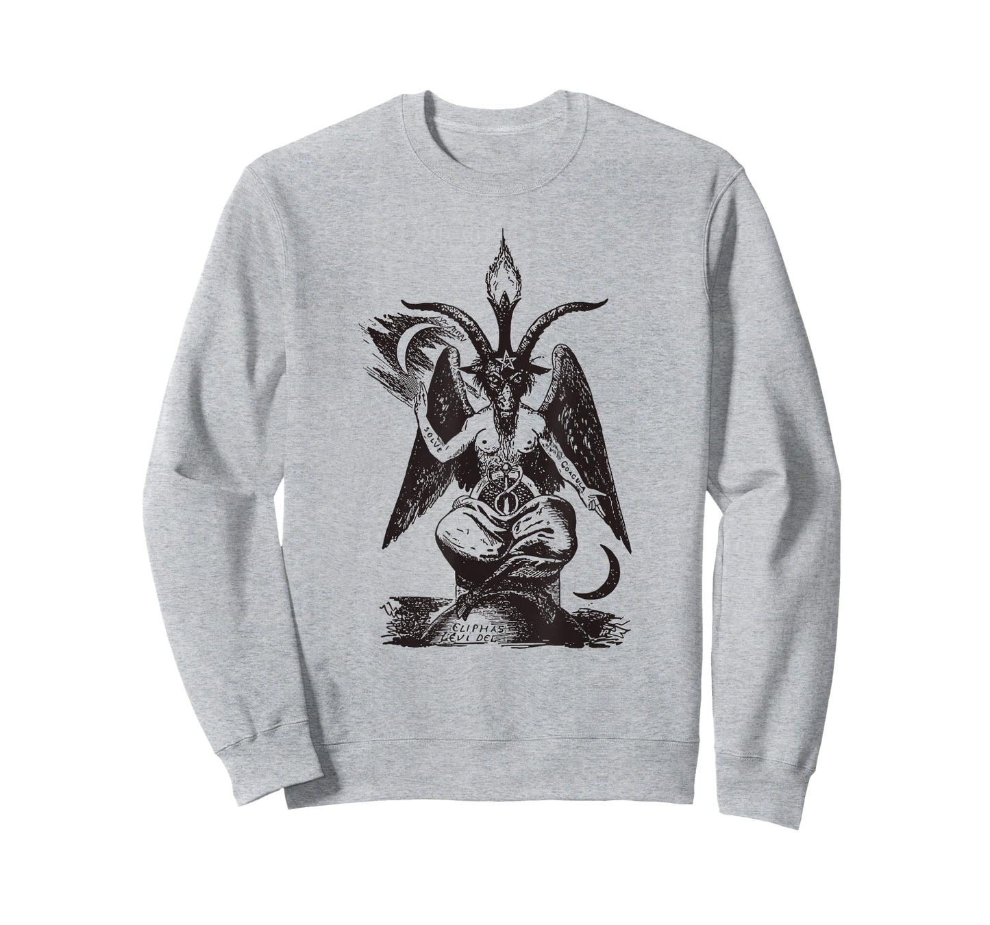Baphomet Mystic Occult Goth Demon Satan Satanism Black White T-Shirt