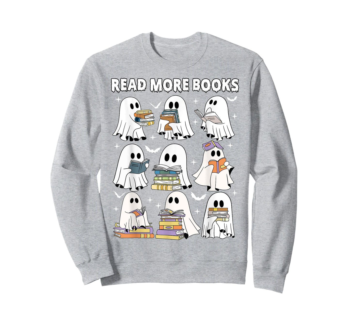 Cute Read More Book Kids Boy Toddler Ghost Teacher Halloween T-Shirt
